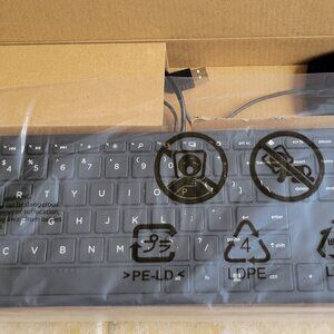 New HP Wired USB Keyboard & Mouse Combo - Black - Model TPC-P001K / TPC-P001M